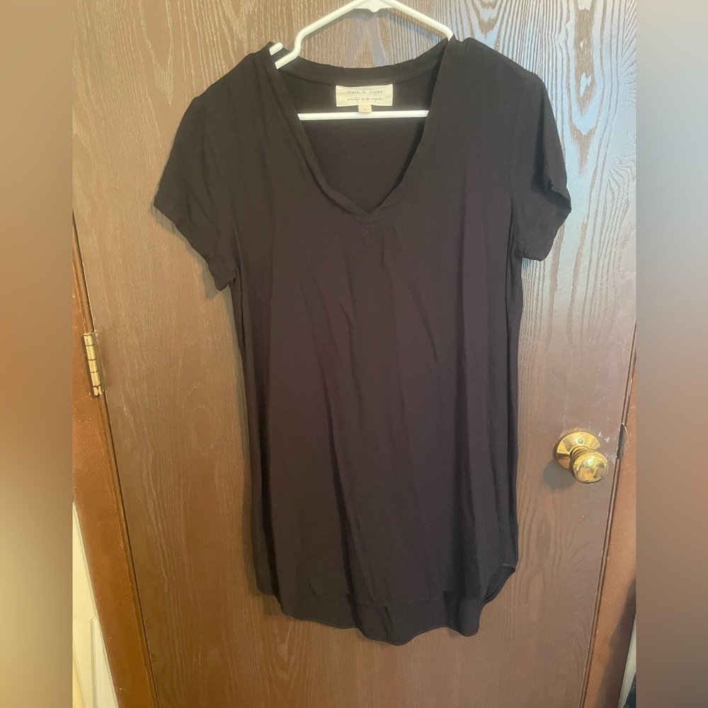 Black high low hem T-shirt dress